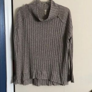 Free People Distressed Cowl Pullover